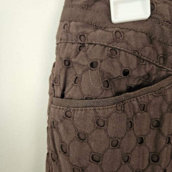 White House Black Market Brown Eyelet Shorts Womens Size 4 Summer Cute Stylish - Picture 5 of 9